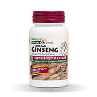 NaturesPlus Herbal Actives Korean Ginseng, Extended Release - 1000 mg, 30 Vegan Tablets - Adaptogenic Herbal Supplement, Antioxidant - Vegetarian, Gluten-Free - 30 Servings