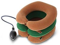 Manual Inflated Orthotic Air Neck Joint Disc Cervical Traction Protector Cervical Traction II (Red Clay)