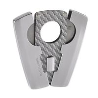Black Label Baron Cigar Cutter - Carbon Fiber & Satin Chrome Lblc10010