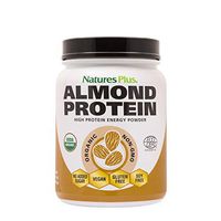 NaturesPlus Almond Protein Powder - 1.04 lbs, Unflavored - USDA Certified Organic, Non-GMO Vegan Protein Powder, No Added Sugar, Promotes Muscle Recovery - Vegetarian, Gluten-Free - 15 Servings
