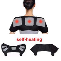 Tourmaline Infrared Self Heating Magnetic Therapy Double Shoulder Pad Brace Support Wrap Massager