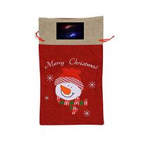 VAbBUQBWUQ Fashion Picture Element Santa Clause Drawstring Candy Goody Toy Gift Stocking Bag Holiday Wrapping Party Favors Presents Decorations