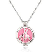 GUAngqi Aromatherapy Essential Oil Diffuser Necklace Pendant Magnetic Stainless Steel Perfume Necklace Jewelry ,Couple Deer