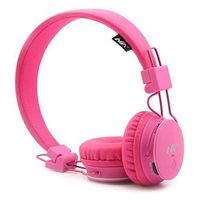 Kids Wireless Headphones, GranVela X2 Lightweight Foldable Kids Adults Volume limiting Headphones with FM Radio, TF Card Player, Mic,Detachable Cable and Share Port,for iPad and Smartphones (Pink)