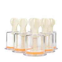 Vacuum Cupping Therapy Set, 6 with Negative Pressure Suction Type Hand Twist Cupping Body Massage Muscle Joint Soreness Relief (6 Pcs)