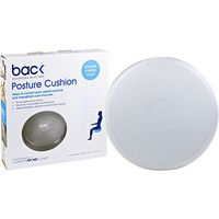 BackPainHelp Inflated Stability Wobble Cushion, Improves Posture & Lower Back Pain | Sciatica Pain Relief | Exercise Fitness Core Balance Disc (Silver)