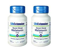 LifeExtension Quiet Sleep Melatonin 5 mg, 60 Veg. Caps (Pack of 2)