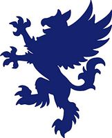 hBARSCI Heraldic Griffin Vinyl Decal - 5 Inches - for Cars, Trucks, Windows, Laptops, Tablets, Outdoor-Grade 2.5mil Thick Vinyl - Cobalt Blue