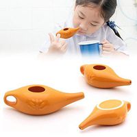 Ceramic Neti Pot 250ML White Yoga Professional Nasal Cleansing Pot Nose Cleaning Pot Nasal Washer Lead-Free Ceramic Nasal Irrigation Pot 19x9x6cm
