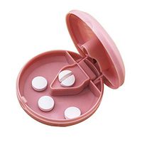 giveyoulucky Medical Pill Half Quarter Splitter Storage Compartment Box Tablet Cutter Holder Good Home Helper Pink