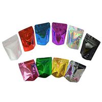 100 Pcs Colorful Stand Up Zip Lock Bags Pouch,Mylar Aluminum Foil Standing Zipper Plastic Pouches Bags Bottom Gusset Pouch Keep Aroma Zip Lock Bags (Black, 18x26x4 cm(7.09"x10.24"x1.57"))