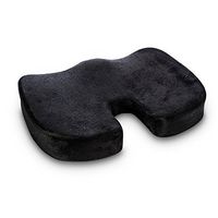 Ocean SR Orthopedic Seat Cushion Non Slip for Sciatica and Back Pain Relief, Coccyx, Posture Support for Office, Car, Wheelchair -Black