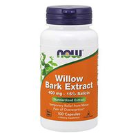 NOW Supplemetns, White Willow Bark 400 mg, 100 Capsules