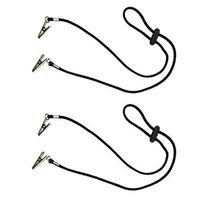 Baoblaze 2 pcs Adjustable Napkin Clips Strap Napkin Chains Landyard for Protecting Your Clothes from Spills and Spots