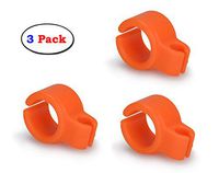 Cigarette Holder Ring- Hands Free Cigarette Holder Ring to Protect Your Finger Turn Yellow for Console Gamers, Musicians and Drivers, Silicone Smoke Hand Rack for Smokers (3pc Orange)