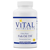 Vital Nutrients - Ultra Pure Fish Oil 350 (Pharmaceutical Grade) - Wild Caught Deep Sea Fish Oil, Cardiovascular Support, Natural Lemon Flavor - 200 Softgels per Bottle