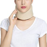 UUK Neck Cervical Collar Orthoses Sponge Soft Support Holder Retractor Relieves Pain Pressure,Beige, A Variety of Models to Choose,S