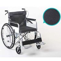 XIGUAN Lightweight Fold Band Toilet Seat Belt Brake Self-propelled Wheelchair Elderly/Disabled Trolley (Color : Black)