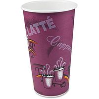 SOLO CUPS 420SI Polycoated Hot Paper Cups, 20 oz, Bistro Design, 600/Carton