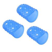 STOBOK 3pcs Finger Cots Silicone Finger Protectors Finger Guards for Guitar Sewing Counting Dark Blue Size S