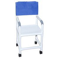 MJM International 115-3TW-F Pediatric Shower Chair with Flat Stock Seat, Royal Blue/Forest Green/Mauve