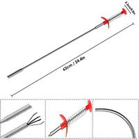 Mingtao Drain Snake Clog Remover Drain Snake, Drain Snake Hair Drain Clog, Drain Snake Hair Tool, 24 Inch Drain Snake, Drain Relief Cleaner Tool for Sink, Tube Drain Cleaning,Cleaner Drain Openers