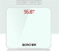 W-ONLY YOU-J Digital Bathroom Scale Holiday Gifts Toughened Glass Body Measure Weight Metric Imperial, Easy to Read Digital Display Rechargeable usb?ivory white?