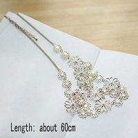 Women Chic Gold Chain Jewelry Flower Bib Choker Pendant Statement Necklace Cute Lovely Womens Beads Comfy Delicate Accessories Designer Styling Girl Trendy