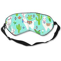 HDMEI Llama and Cactus Eye Mask Comfortable Sleep/Travel/Relax Shading Cover Eyemask for Women Mens