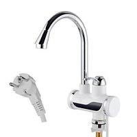 EU Plug Tankless Instant Faucet Water Heater Instant Water Heater Tap Kitchen Hot Water Crane LED Digital