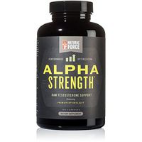 All Natural Testosterone Booster Alpha Strength, Aggressive Test Supplement for Men*, Best for Muscle Growth and Strength, with Fulvic Minerals from Shilajit Extract by Natural Force, 120ct