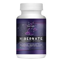 High Level Hibernate - Natural Sleep Aid Supplement, Non-Habit Forming, Fall Asleep Fast, Stay Asleep Longer, Wake Up Refreshed - Melatonin, 5-HTP, Valerian Root | Made in USA - 60 Vegetarian Capsules