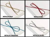 6 Inch 10 Metallic Stretch Loop 1/16" Round Elastic Cord w/Bow Choose Color (Metallic Gold) npKN06
