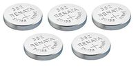 Renata Single Watch Battery Swiss Made 362 or SR 721 SW or AG 11 1.5 V (5 Batteries, 362 or SR 721 SW)