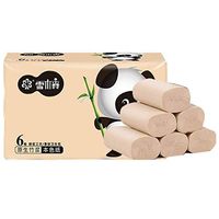 Napoo Toilet Paper Bath Tissue Tubeless, Unbleached Natural Bamboo Recycled Bathroom Paper Towels Biodegradable, 6 Rolls Individually Wrapped (12 Rolls)