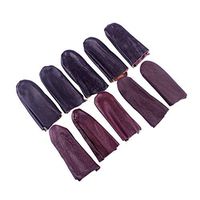 Milisten 10pcs Leather Finger Cots Thimble Protection Cover for DIY Craft Polishing (Random Color)