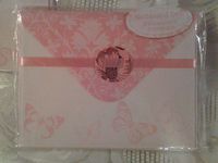 The Ana Grace Collection Soft Pink/cream Butterfly 8 Note Cards W/envelopes (4"x5")