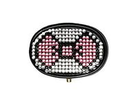 Rhinestone Small Oval Light Up Two Compartment Pill Organizer Case Box (Style 711C)