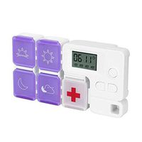 Wifehelper Portable 5 Grids Timing Pill Box Medicine Holder Organizer Tablet Reminder with Memory Function(#2)