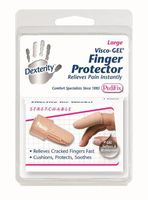 Pedifix Dexterity Fabric-covered Finger Protector with Visco-gel Large (Pack of 2)