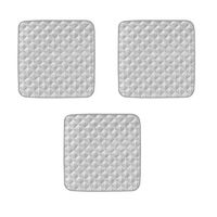 3Pcs Gray- Waterproof Absorbent Washable Chair Furniture Protector Pad for Incontinence - Adult, Children, or Pet