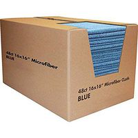 Zwipes Professional Premium Microfiber Cleaning Cloth Towel Case, 16x16 inch, 48-Pack, Blue