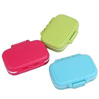 Pill Case - BEBEGO Portable Travel Tablet Medicine Vitamin Pill Organizer Box for Purse or Pocket,3 Set 9 Compartments (Green/Blue/Dark Red)