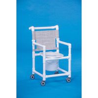 Innovative Products Unlimited Shower Chair Commode Height: 20", Mesh Backrest Color: Navy