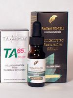 T.A. Sciences | TA-65 30 Caps 100 U | Free $99.00 Value | Rg-Cell Concentrated Restorative Serum with EGF &AFA Algae