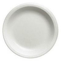 GENPAK LAM09 Elite Laminated Foam Plates, 8.88 Inches, White, Round, 125/Pack