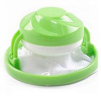 Washing Machine Lint Filter Bag, Reusable Floating Laundry Lint Filter Mesh Bag Portable Washer Catcher Hair Net Pouch Trap for Household Tool (Green)