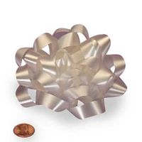 White Confetti Bow 4" | Quantity: 100 Width 1/2"