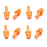 Antrader 4 Pairs Noise Cancelling Ear Plugs, Eco-Friendly Reusable Earplugs for Sleeping,Orange