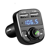 Bluetooth Fm Transmitter for Car Onever FM Transmitter Aux Modulator Bluetooth Handsfree Car Kit Car Audio MP3 Player with 3.1A Quick Charge Dual USB Car Charger